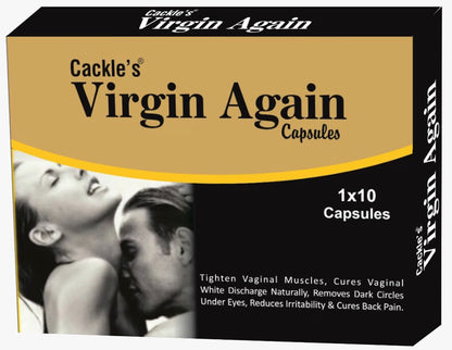 Cackle's Virgin again Herbal Capsule 10x5=50no.s & Bust Development Cream 60g Combo Pack For Women