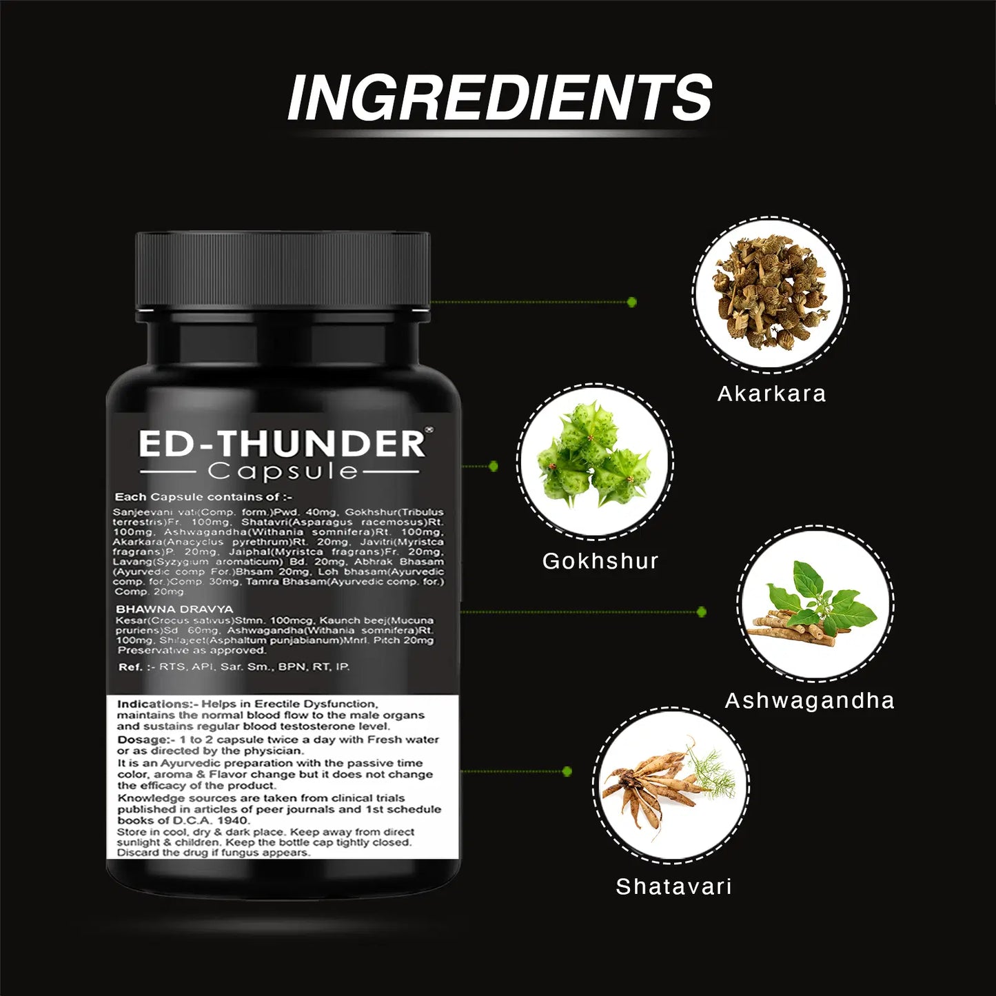 Herbaljoy Edbooster Combo Pack For Men 60 No.S Capsules And 50 Ml Gel (Pack of 2)