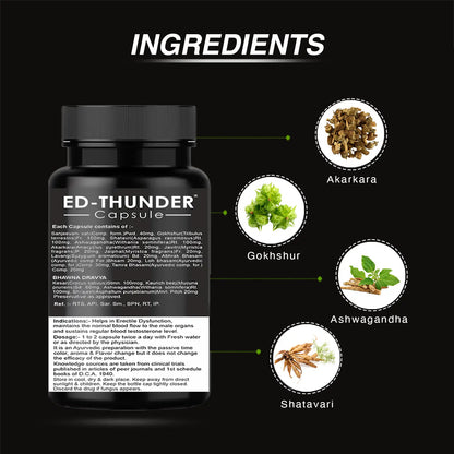 Herbaljoy Edbooster Combo Pack For Men 60 No.S Capsules And 50 Ml Gel (Pack of 2)