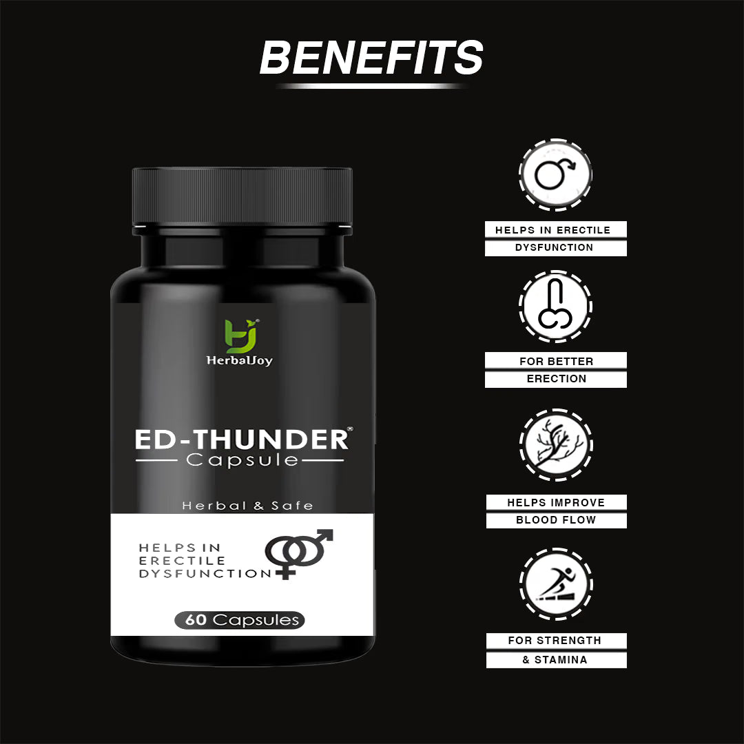Herbaljoy Edbooster Combo Pack For Men 60 No.S Capsules And 50 Ml Gel (Pack of 2)
