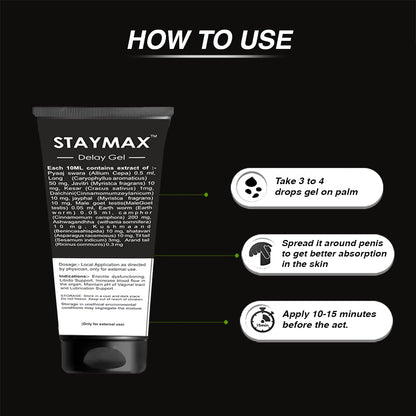 Herbaljoy Staymax Herbal Gel For Men For Long Lasting Pleasure 50Gm (Pack of 1)